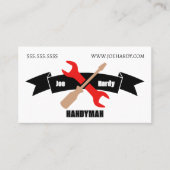 交差工具とバナー契約者用手引き師 名刺 (正面)