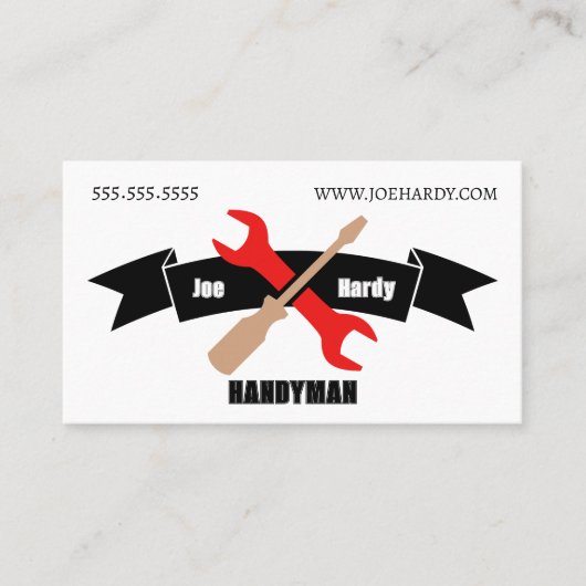 交差工具とバナー契約者用手引き師 名刺 (正面)