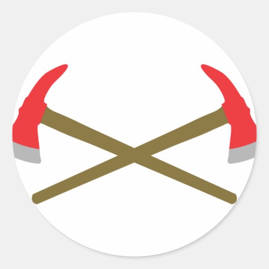 交差消防士 ラウンドシール (正面)