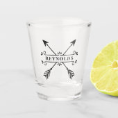 交差素朴矢印ID615 ショットグラス (正面)