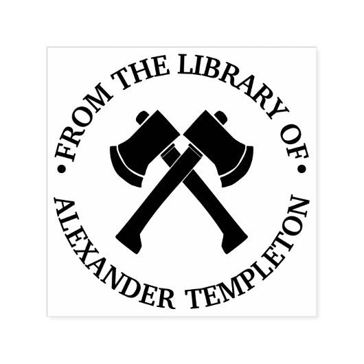 交差軸シルエットアックス投げスポーツライブラリ セルフインキングスタンプ (デザイン)