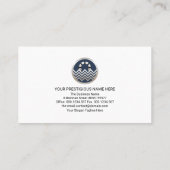 交差配管線水滴プールサービス 名刺 (裏面)