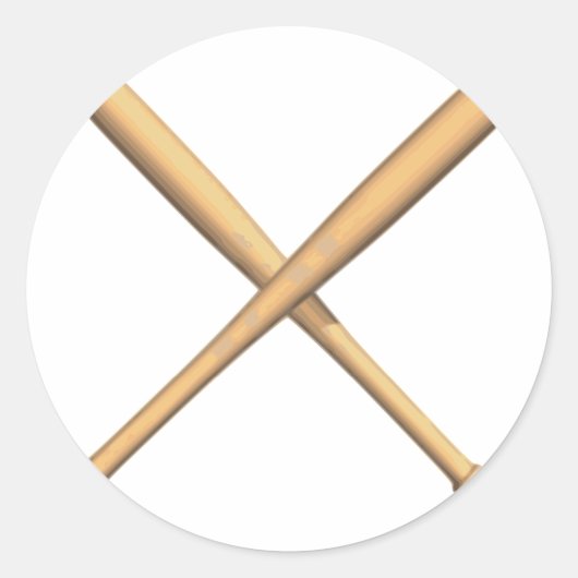 交差野球こうもり ラウンドシール (正面)