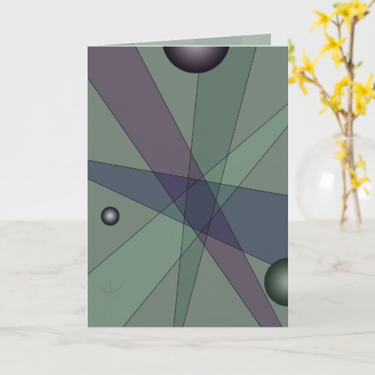 交差 カード (黄色い花)