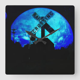 交差 スクエア壁時計