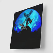 交差 スクエア壁時計 (傾斜)