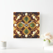 交差 スクエア壁時計 (ホーム)