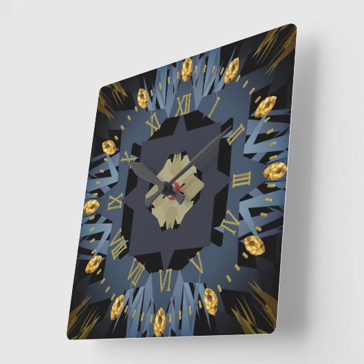 交差 スクエア壁時計 (傾斜)