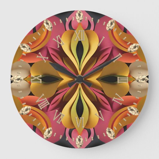 交差 ラージ壁時計 (正面)