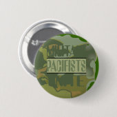 交戦中の平和主義者はボタンを結合します 缶バッジ (正面&裏面)