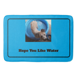 交換おもしろい可能な犬の写真と文字 バスマット