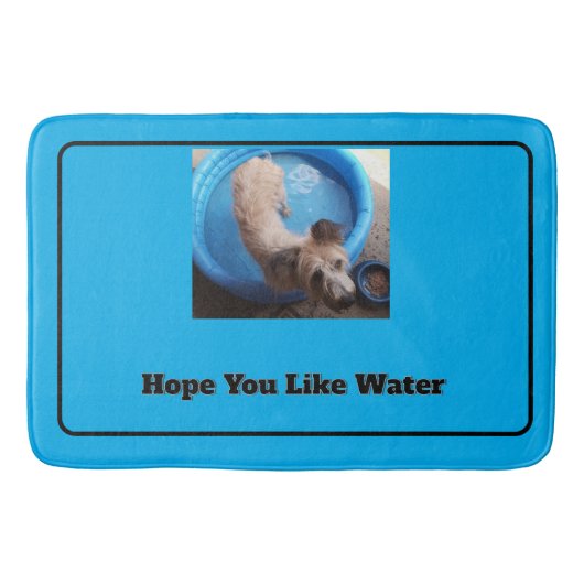 交換おもしろい可能な犬の写真と文字 バスマット (正面)