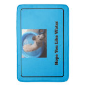 交換おもしろい可能な犬の写真と文字 バスマット (正面縦)