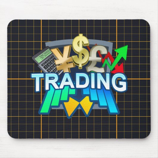 交換のオレンジ格子マウスパッド マウスパッド (正面)