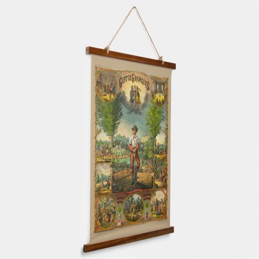 交換プリントの宣伝 吊り下げ型タペストリー (傾斜あり)