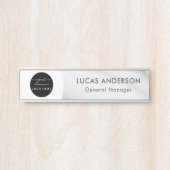 交換可能なオフィスドアシルバー/名前プレート サインプレート (正面)