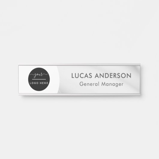 交換可能なオフィスドアシルバー/名前プレート サインプレート (正面)