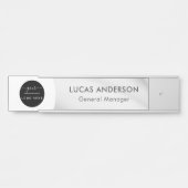 交換可能なオフィスドアシルバー/名前プレート サインプレート (正面)