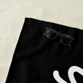 交換可能なロゴ独自のロゴを追加 |黒 ビーチタオル (インサイチュ)