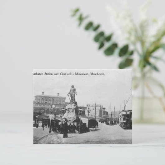 交換所とクロムウェルの記念碑 ポストカード (スタンド正面)