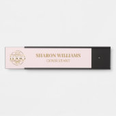 交換赤面ピンクカスタムのビジネスロゴ サインプレート (正面)