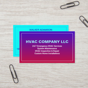 (交流熱、HV)クールプロフェッショナルモダンHVAC 名刺