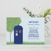 交番の日付の保存招待状v4 招待状 (スタンド正面)