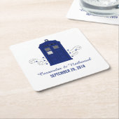 交番の結婚紙コースターv3 スクエアペーパーコースター (アングル)