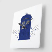 交番は壁時計を旋回 スクエア壁時計 (傾斜)