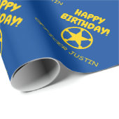 交番スターバッジキッドカスタムハッピーバースデー ラッピングペーパー (ロールコーナー)