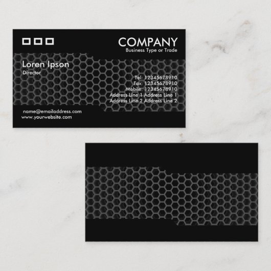 交番 – ハニカム暗色 名刺 (正面/裏面)