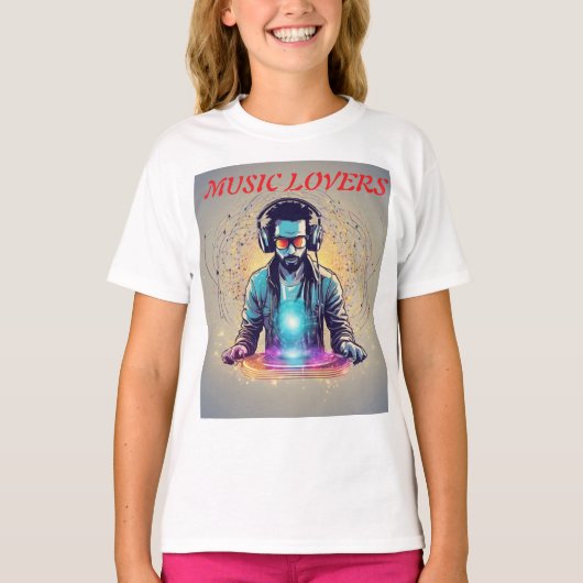 🎧🌠交絡した周波数のDJ 🌌🎶 Tシャツ (正面)