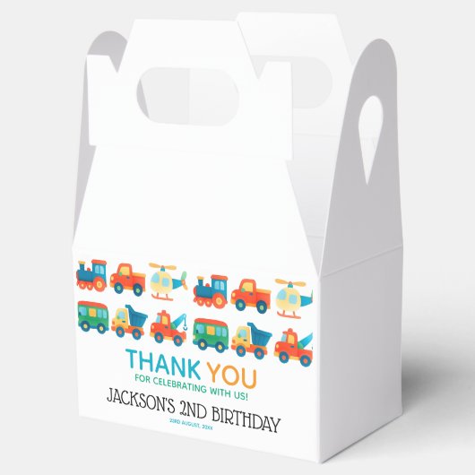 交通かわいい車の誕生日 サンキュー フェイバーボックス (オープン)