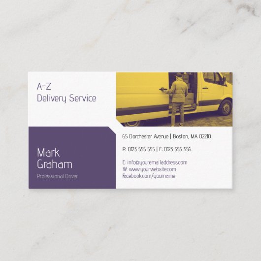 交通と物流 |デリバリートラック 名刺 (正面)