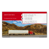 交通と物流 |トラック列車 マグネット名刺 (正面)