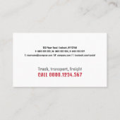 交通と物流 |トラック輸送サービス 名刺 (裏面)