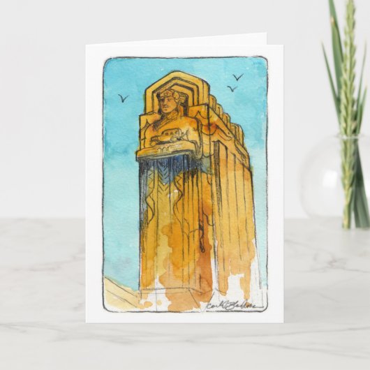 交通の守護者 折りたたみ式グリーティングカード カード (正面)