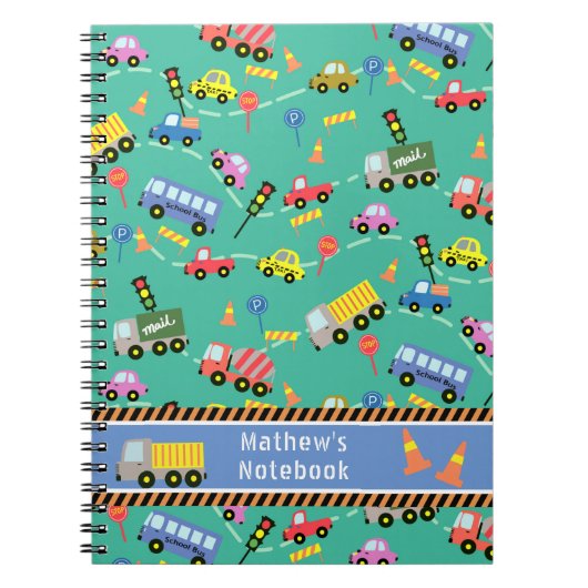 交通の水色ノートブック ノートブック (正面)