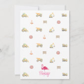 交通を止める建設パーティー招待状 招待状 (裏面)