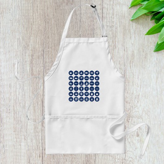 交通アイコンの青の記号 スタンダードエプロン