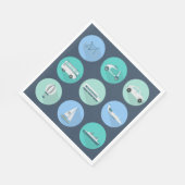 交通アイコン車ナプキン スタンダードランチョンナプキン (角)