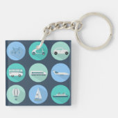 交通アイコン車両キーチェーン キーホルダー (裏面)