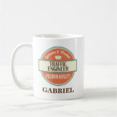 交通エンジニアのパーソナライズなオフィスのマグのギフト コーヒーマグカップ (左)
