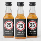 交通カスタム標識付きAGE誕生日パーティー リキュールボトルラベル (ボトル)