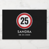 交通カスタム標識付きAGE誕生日パーティー リキュールボトルラベル (シングルラベル)