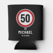 交通カスタム標識付きAGE誕生日パーティー 缶クーラー (裏面)