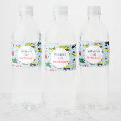 交通カラフル車の子供の名前 ペットボトルラベル (ボトル)