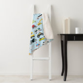 交通カラフル車キッズパターン シェルパブランケット (インサイチュ)