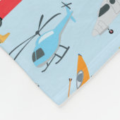 交通カラフル車キッズパターン フリースブランケット (角)