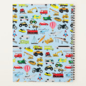 交通カラフル車キッズパターン プランナー手帳 (裏面)